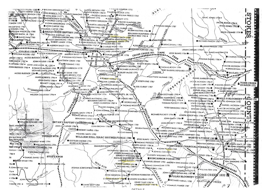 Surry Co NC map Smith 001