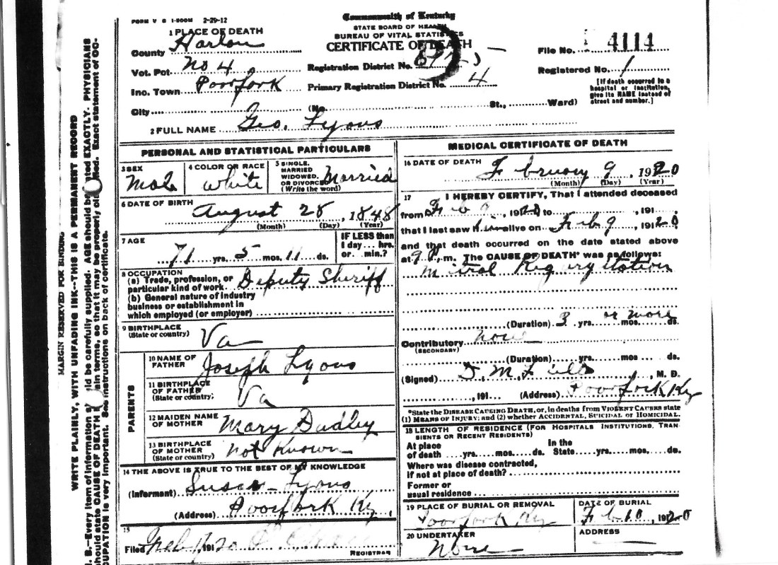 Lyons, Geo, death certt 001