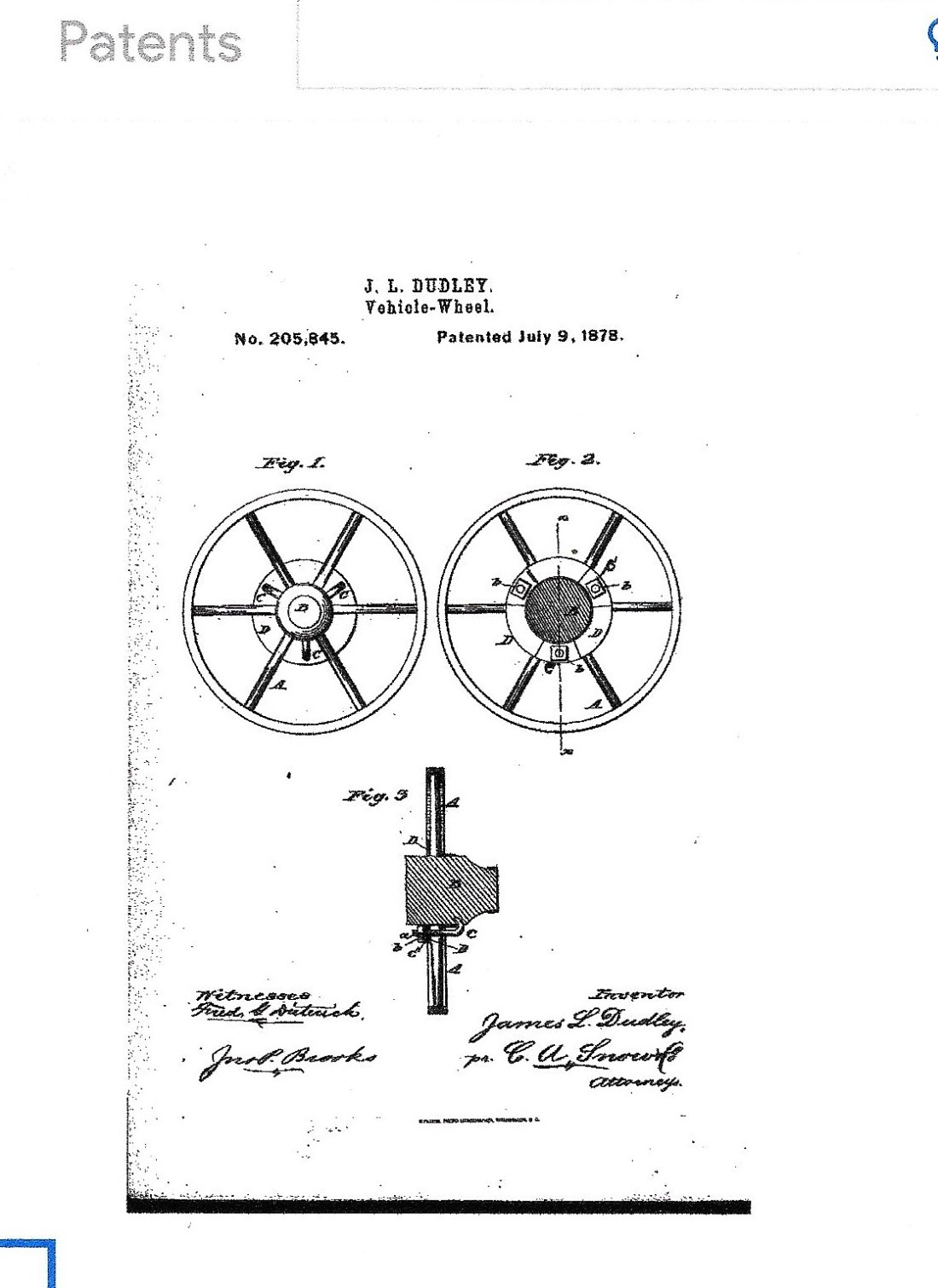 Dudley, James Lyon, invention wheel brace 001