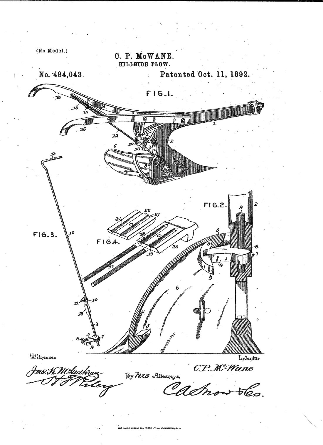 McWane, C P Hillside Plow invention 001