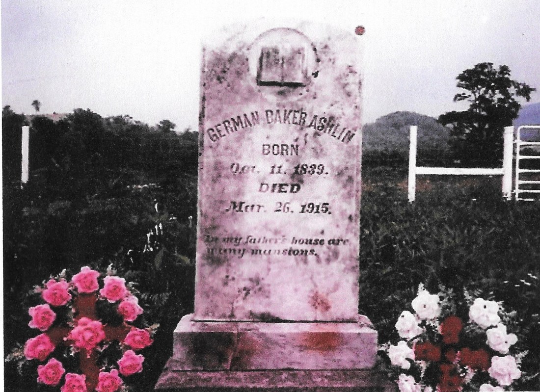 Ashlin, German B, grave, 1915, Sugar Grove, Smyth VA 001