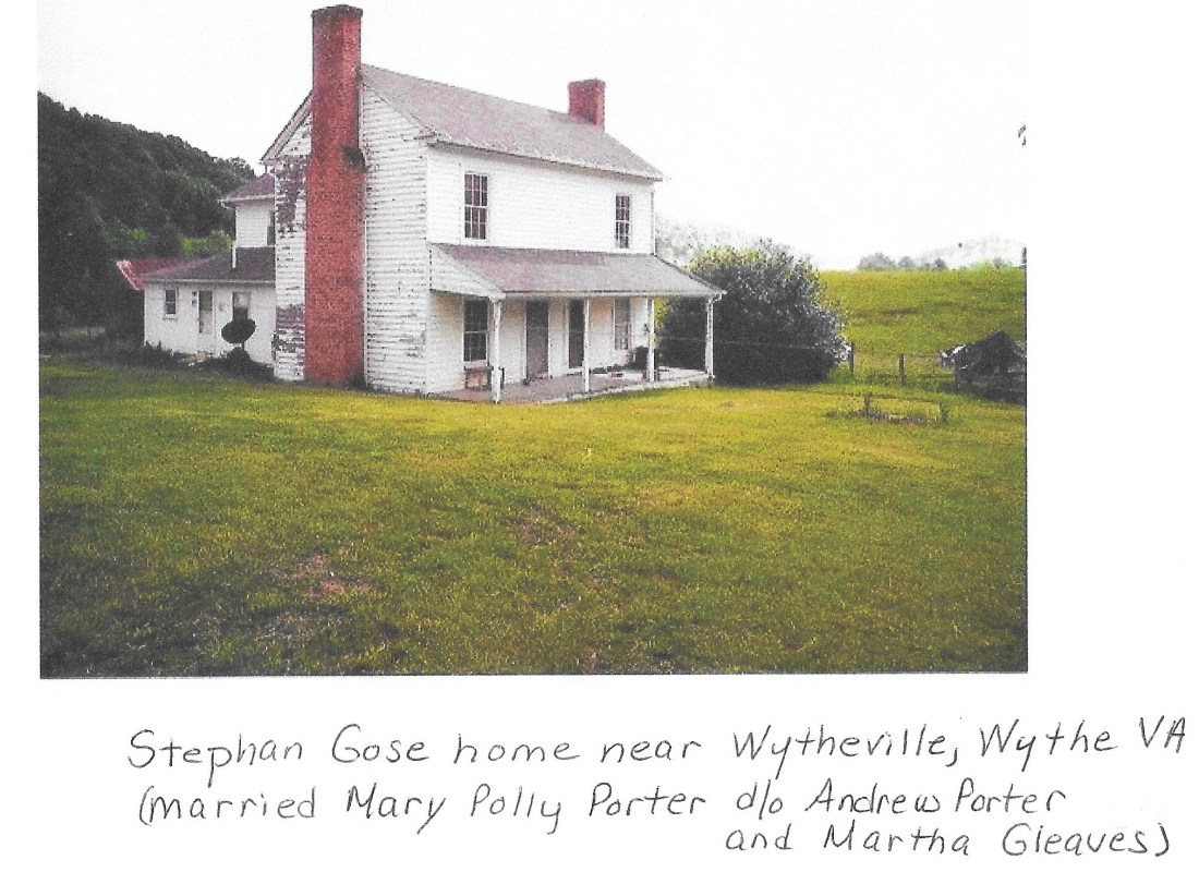 Porter, Mary Gose, home, picture, Wythe VA 001