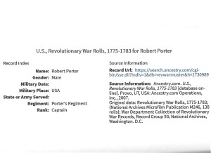 Porter, Robert, Military, 1775, Rev. War 001