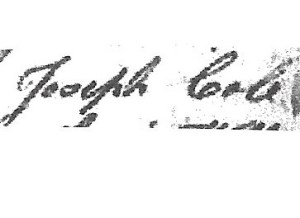 Cole, Joseph Jr, signature 001