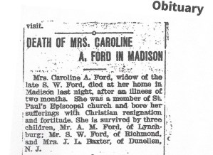 Phillips, Caroline Ford, obit, 1904, Mad Hts, VA 001