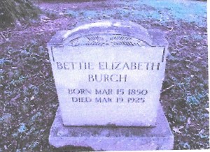 Burch, Bettie C, grave, 1924, Lynchburg VA 001
