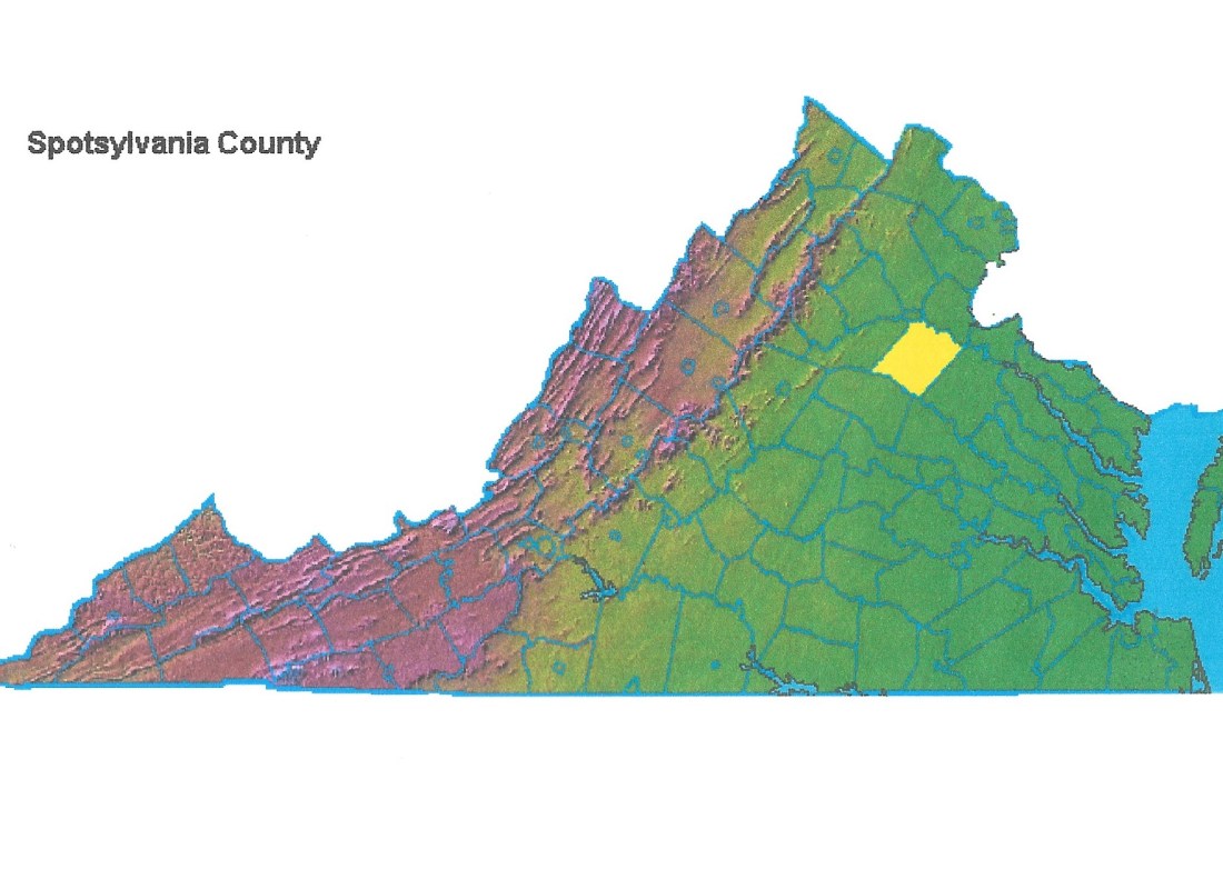 Virginia map and Spotsylvania Co., Taliaferro, John 001